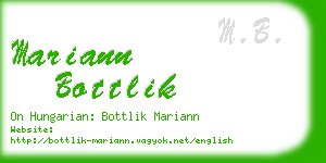 mariann bottlik business card